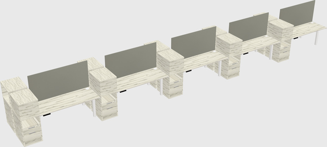Shared electric desk + cabinet