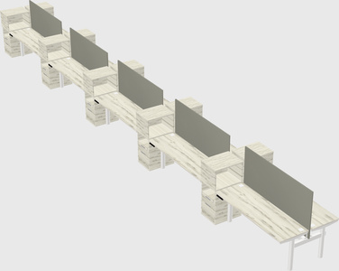 Shared electric desk + cabinet