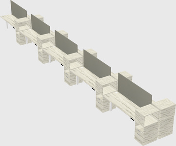 Shared electric desk + cabinet