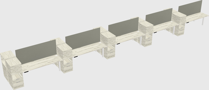 Shared electric desk + cabinet