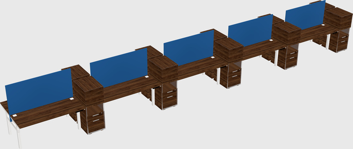 Shared electric desk + cabinet