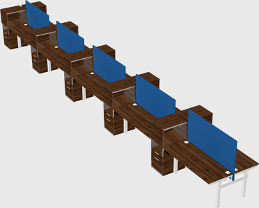 Shared electric desk + cabinet