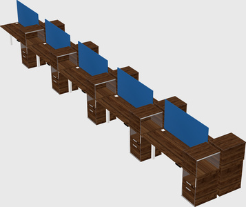 Shared electric desk + cabinet