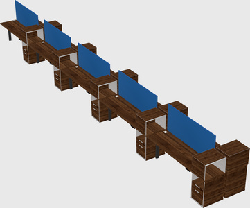 Shared electric desk + cabinet