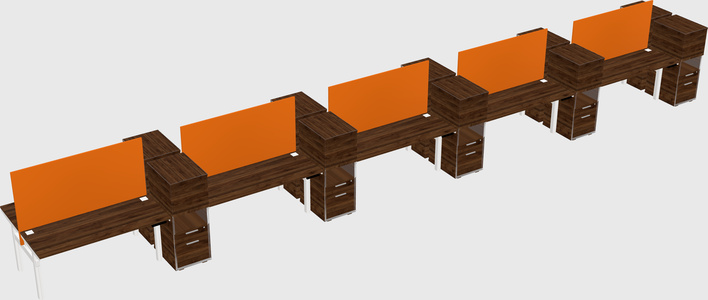 Shared electric desk + cabinet
