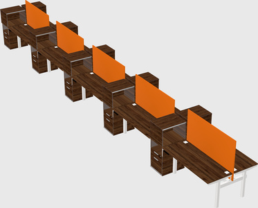Shared electric desk + cabinet