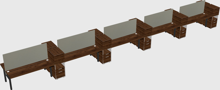Shared electric desk + cabinet
