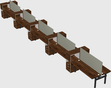 Shared electric desk + cabinet