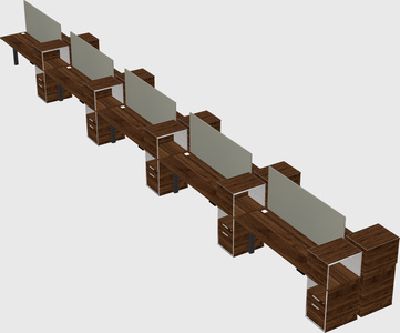 Shared electric desk + cabinet