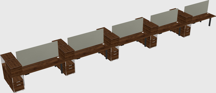 Shared electric desk + cabinet