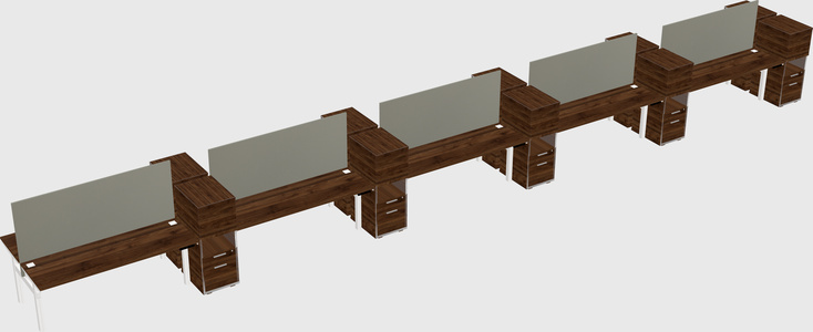 Shared electric desk + cabinet