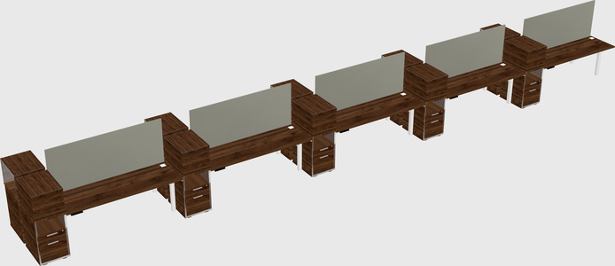 Shared electric desk + cabinet