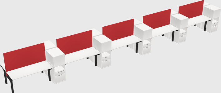 Shared electric desk + cabinet