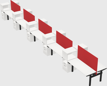 Shared electric desk + cabinet