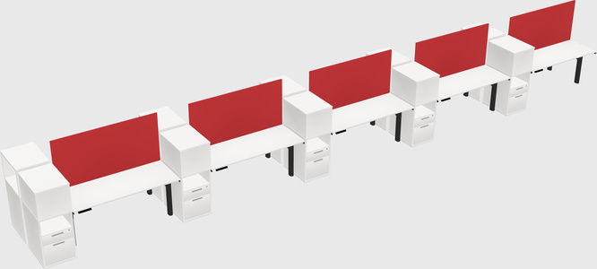 Shared electric desk + cabinet