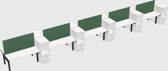 Shared electric desk + cabinet