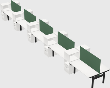 Shared electric desk + cabinet