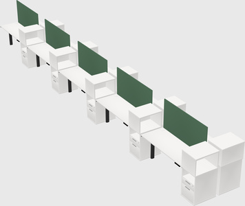 Shared electric desk + cabinet