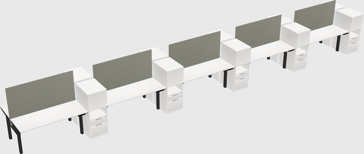 Shared electric desk + cabinet
