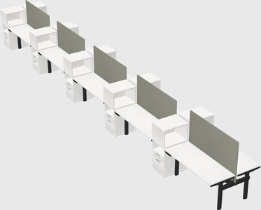 Shared electric desk + cabinet