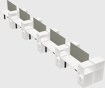 Shared electric desk + cabinet
