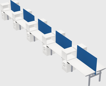 Shared electric desk + cabinet