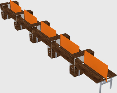 Shared electric desk + cabinet