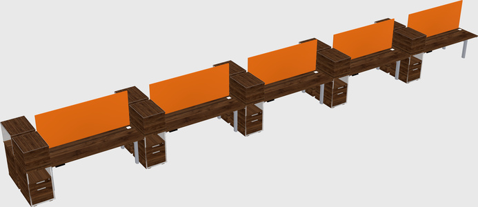 Shared electric desk + cabinet