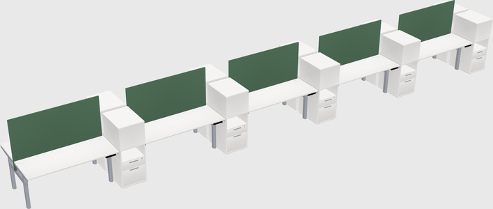 Shared electric desk + cabinet