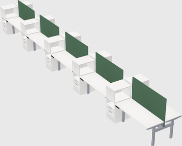 Shared electric desk + cabinet