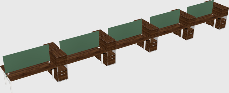 Shared electric desk + cabinet