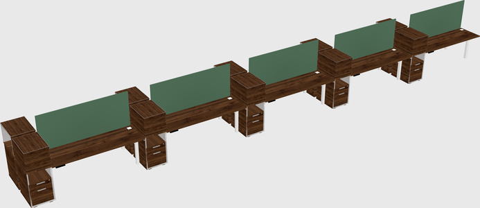 Shared electric desk + cabinet