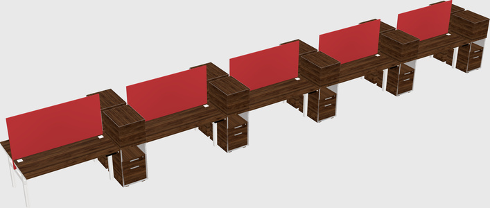 Shared electric desk + cabinet