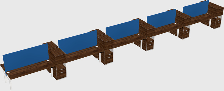 Shared electric desk + cabinet