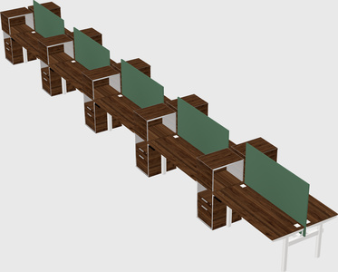 Shared electric desk + cabinet