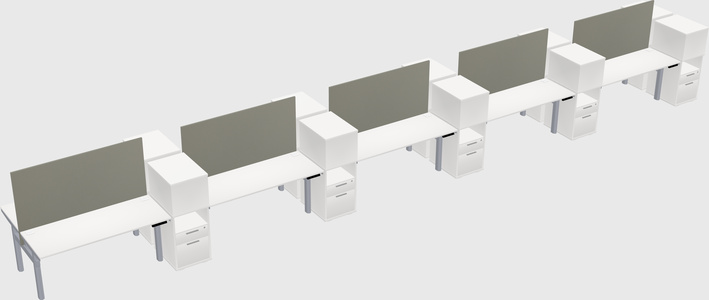 Shared electric desk + cabinet
