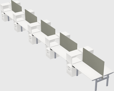 Shared electric desk + cabinet