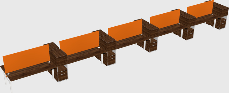 Shared electric desk + cabinet