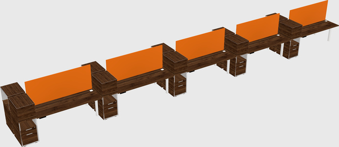 Shared electric desk + cabinet