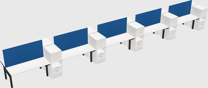 Shared electric desk + cabinet