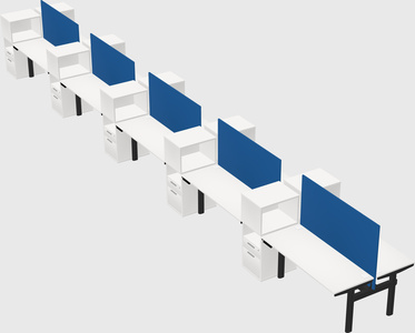 Shared electric desk + cabinet
