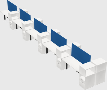 Shared electric desk + cabinet