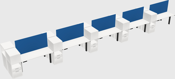 Shared electric desk + cabinet