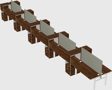 Shared electric desk + cabinet