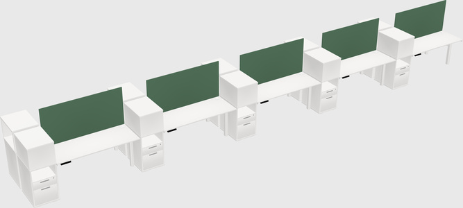 Shared electric desk + cabinet