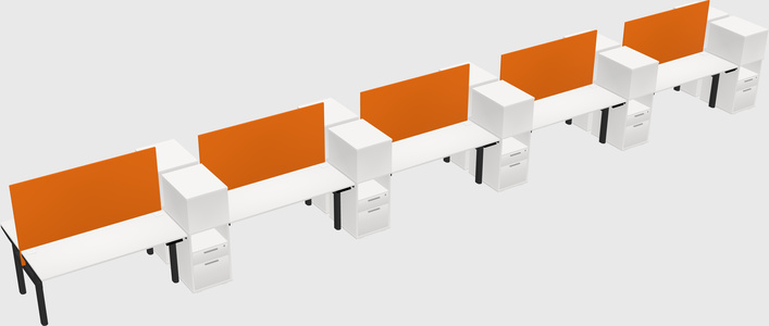 Shared electric desk + cabinet