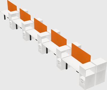 Shared electric desk + cabinet