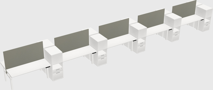 Shared electric desk + cabinet
