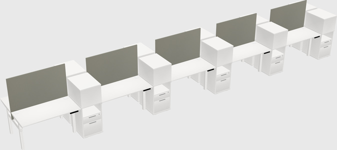 Shared electric desk + cabinet