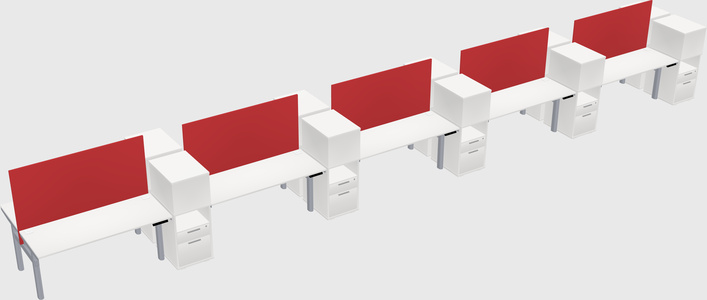 Shared electric desk + cabinet